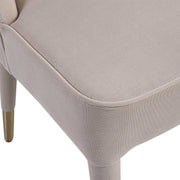 Uttermost Brie Cream Velvet Modern Dining Chairs Set of 2