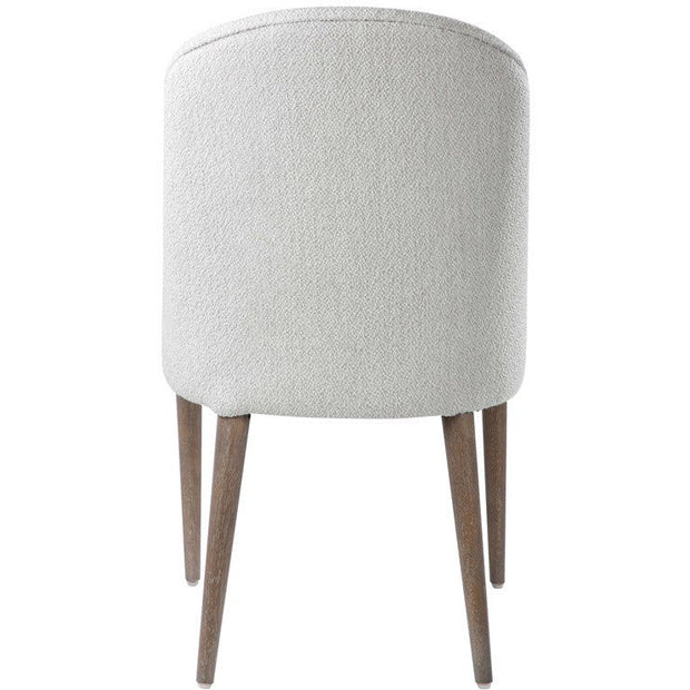 Uttermost Brie Off-White Textured Performance Fabric Modern Dining Chairs Set of 2