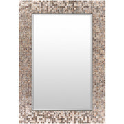 Surya Wall Decor & Mirrors Whitaker Modern Wall Mirror Finish Gray Mother of Pearl  WTK-7200