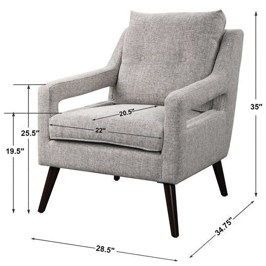 Uttermost O’Brian Natural Stone Linen Contemporary Armchair