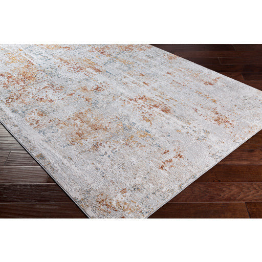 Surya Rugs Carmel Collection Light Gray, Off White, Gray, Mustard, Brown, Blue & Brick Red Area Rug CRL-2311