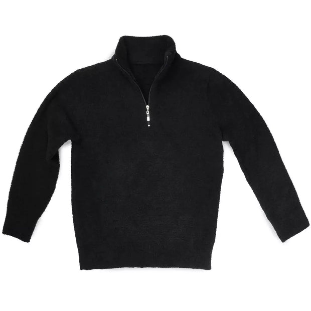 Kashwere Ultra Plush Men’s Half Zip Up Jacket Available In Navy & Black