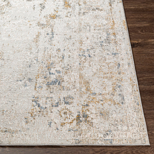 Surya Rugs Carmel Collection Light Gray, Dark Blue, Off White, Gray, Mustard & Brown Area Rug CRL-2306