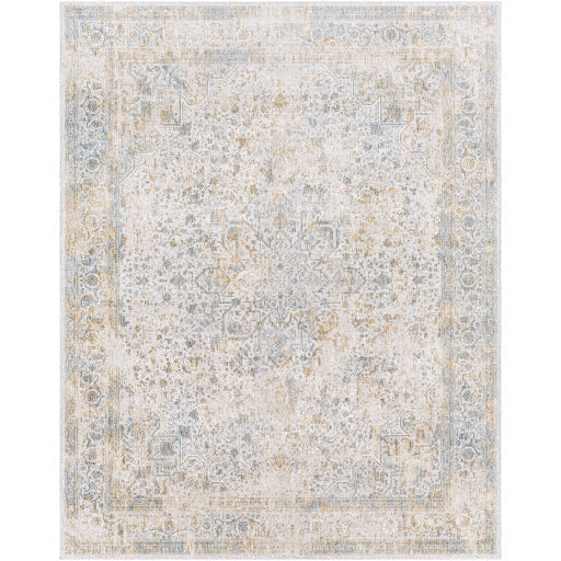 Surya Rugs Carmel Collection Taupe, Blue, Mustard, Off White & Light Gray Area Rug CRL-2318