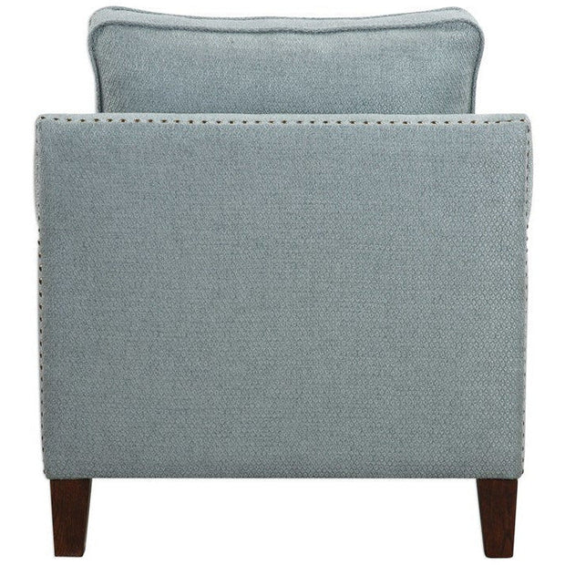 Uttermost Charlotte Sea Mist Woven Fabric Club Chair