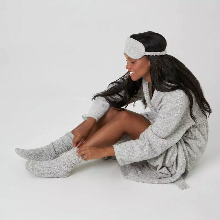 Kashwere Lounge Ultra Soft Oyster & Bone Heathered Spa Socks