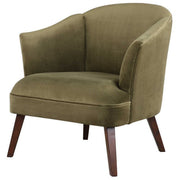 Uttermost Conroy Olive Green Velvet Barrel Back Accent Chair