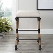 Uttermost Firth Oatmeal Performance Fabric Counter Stool