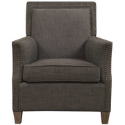 Uttermost Darick Charcoal Gray Linen Modern Club Chair