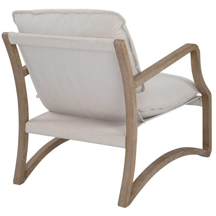 Uttermost Melora Natural Linen Sling Seat Modern Accent Chair