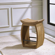 Uttermost Connor Reclaimed Wood Modern Counter Stool