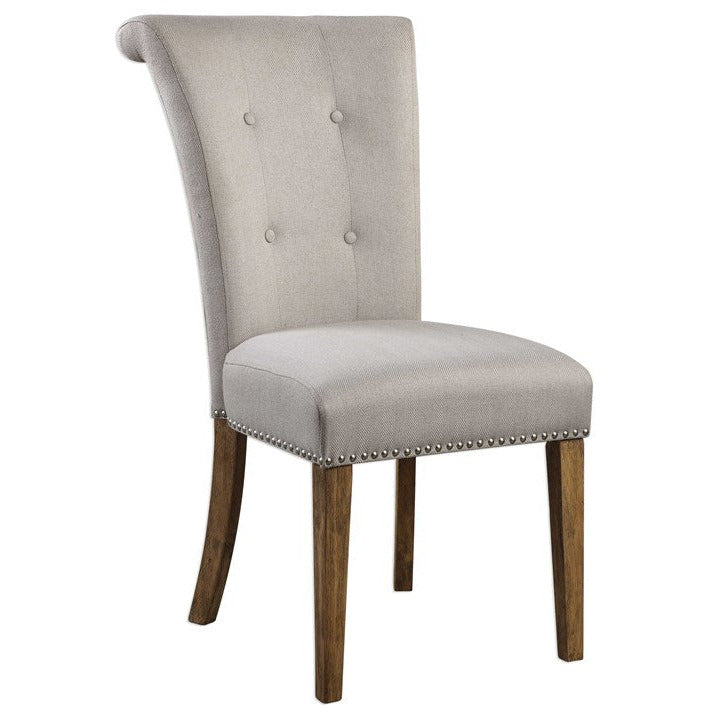 Uttermost Lucasse Natural Oatmeal Performance Fabric Dining Chair