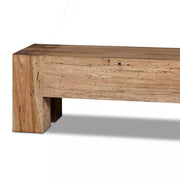 Four Hands Abaso Accent Bench ~ Rustic Wormwood Oak Wood Finish