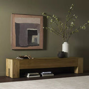 Four Hands Abaso Large Accent Bench ~ Rustic Wormwood Oak Wood Finish