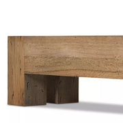 Four Hands Abaso Large Accent Bench ~ Rustic Wormwood Oak Wood Finish