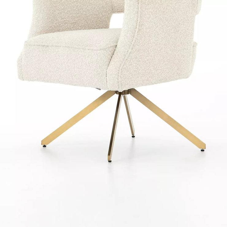 Four Hands Adara Desk Chair ~ Knoll Natural Upholstered Performance Fabric