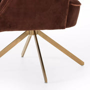 Four Hands Adara Desk Chair ~ Surrey Auburn Velvet Upholstered Performance Fabric