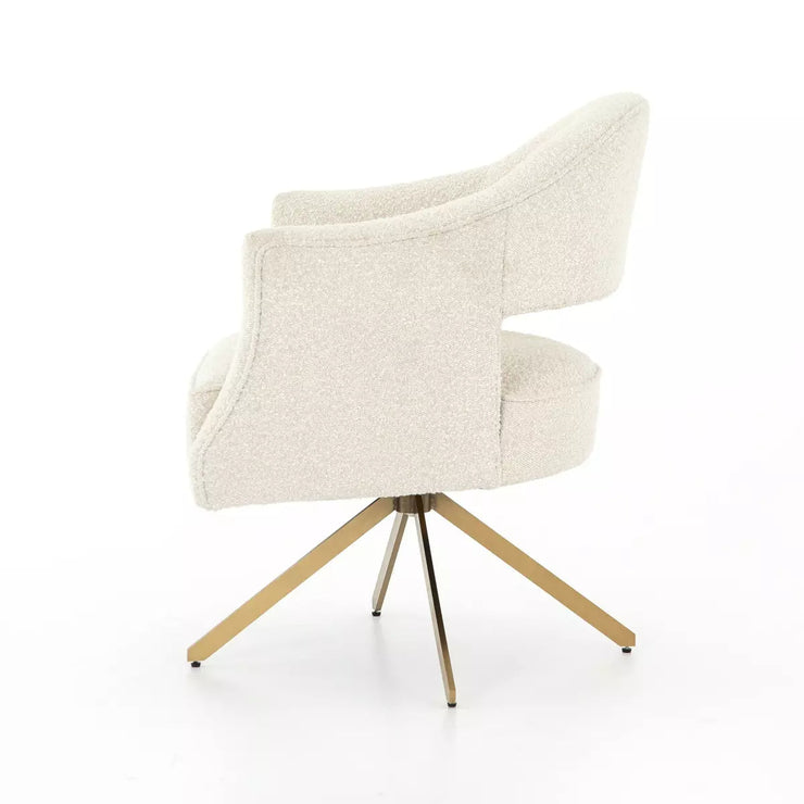 Four Hands Adara Desk Chair ~ Knoll Natural Upholstered Performance Fabric