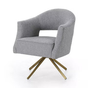 Four Hands Adara Desk Chair ~ Knoll Dove Upholstered Performance Fabric