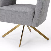 Four Hands Adara Desk Chair ~ Knoll Dove Upholstered Performance Fabric