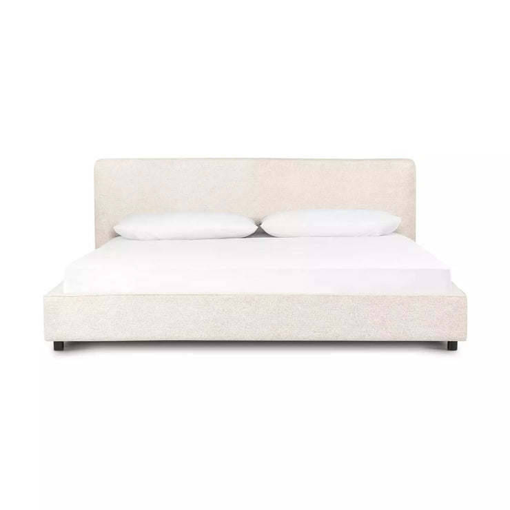 Four Hands Aidan Low Profile Bed ~ Plushtone Linen Unholstered King Size Bed