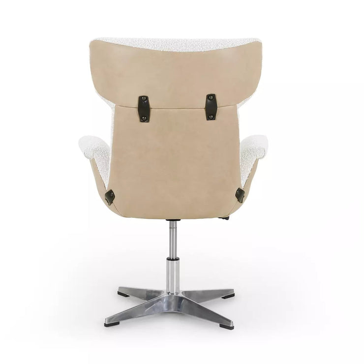 Four Hands Anson Desk Chair ~ Knoll Natural Upholstered Boucle Performance Fabric