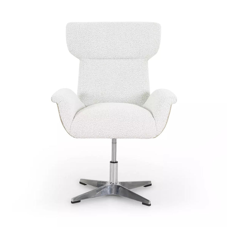 Four Hands Anson Desk Chair ~ Knoll Natural Upholstered Boucle Performance Fabric