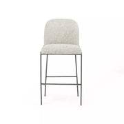 Four Hands Astrud Bar Stool ~ Lyon Pewter Upholstered Performance Fabric