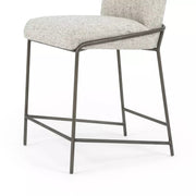 Four Hands Astrud Counter Stool ~ Lyon Pewter Upholstered Performance Fabric