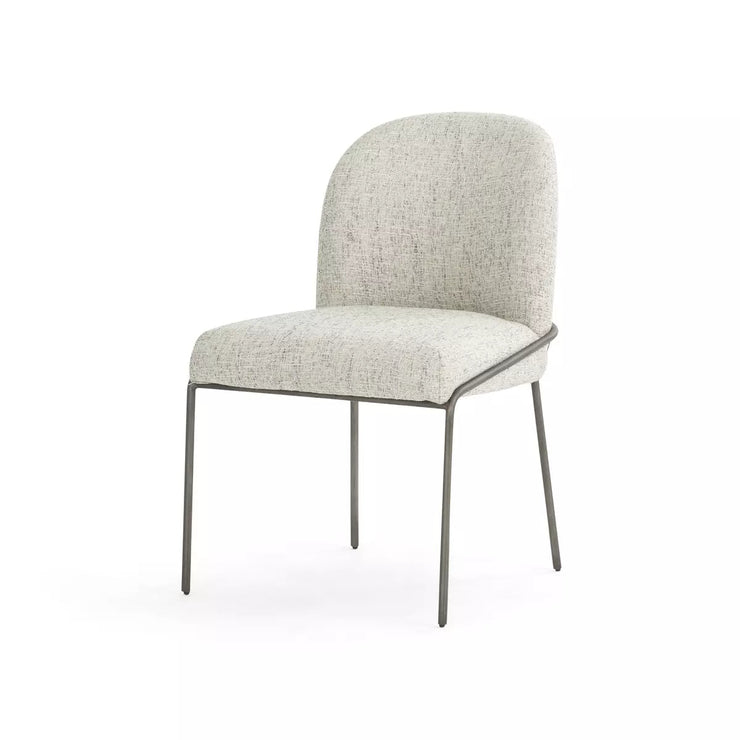 Four Hands Astrud Dining Chair ~ Lyon Pewter Upholstered Performance Fabric