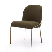Four Hands Astrud Dining Chair ~ Olive Boucle Upholstered Performance Fabric