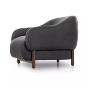 Four Hands Audrey Chair ~ Eucapel Black Top Grain Leather
