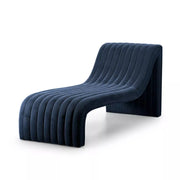 Four Hands Augustine Chaise Lounge ~ Sapphire Navy Upholstered Velvet Fabric