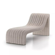 Four Hands Augustine Channeled Chaise Lounge ~ Orly Natural Upholstered Fabric