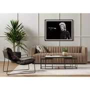 Four Hands Augustine Channeled Sofa 88” ~ Palermo Drift Top Grain Leather