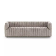 Four Hands Augustine Channeled Sofa 88” ~ Orly Natural Upholstered Fabric