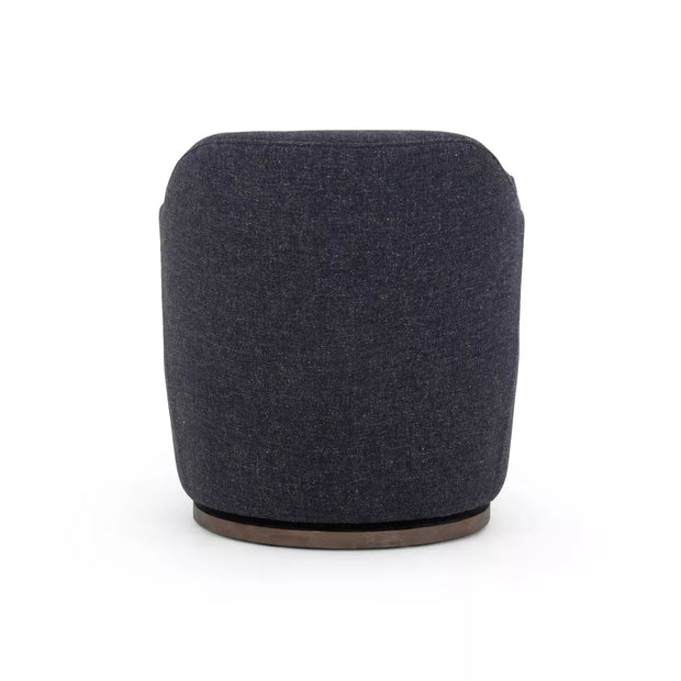 Four Hands Aurora Swivel Chair ~ Thames Slate Grey Upholstered Fabric