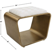 Uttermost Hoop Contemporary Gold Metal Bench