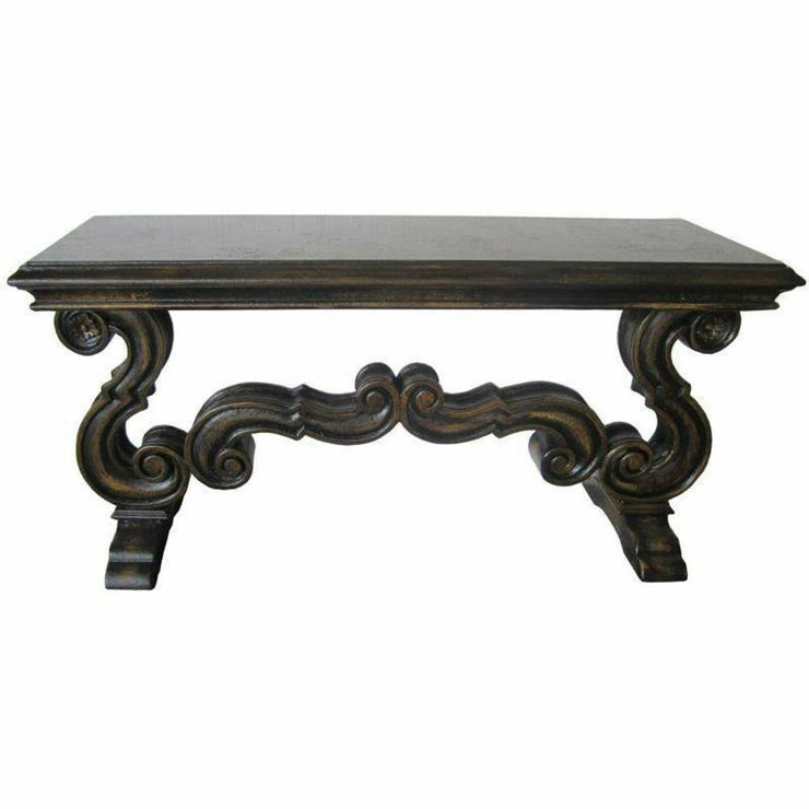 Casa Bonita Peruvian Hand-Painted Carved Wood Umbria Console Table