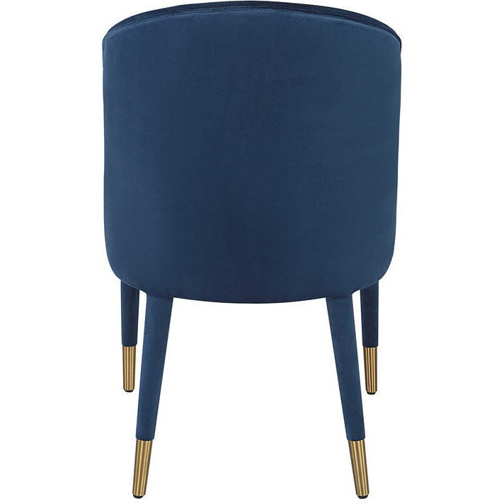 Uttermost Brie Sapphire Blue Velvet Modern Dining Chairs Set of 2