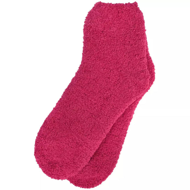 Kashwere Ultra Soft Magenta Plush Spa Socks