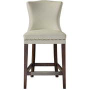 Uttermost Dariela Cream Faux Leather Counter Stool With Birch Wood Frame