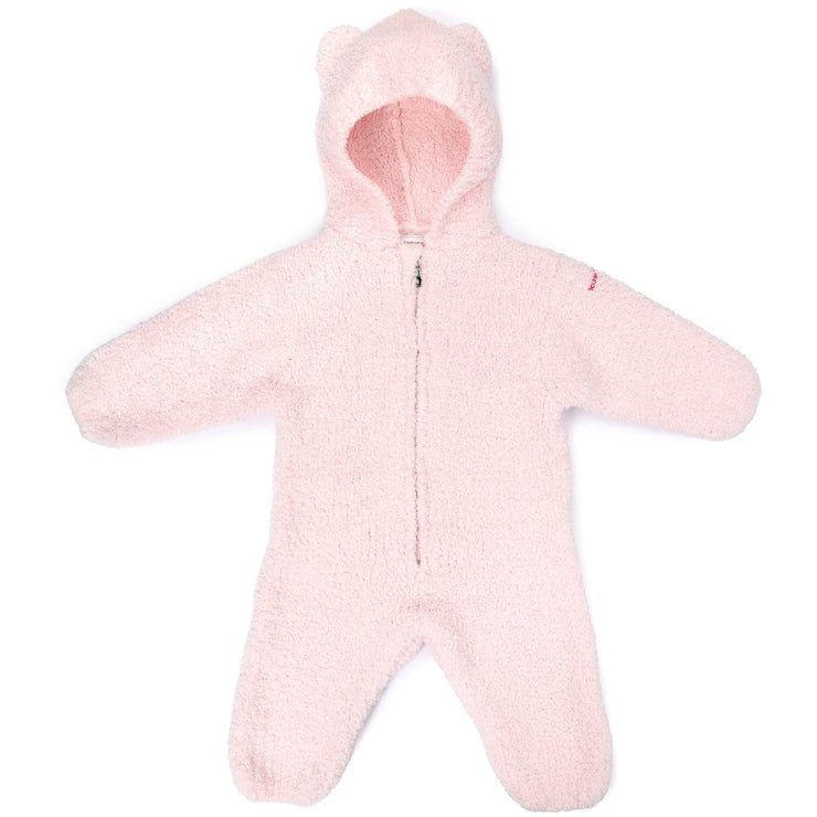 Kashwere Baby Ultra Soft Baby Bear Onesie Available In Stone, Pink, Creme and Stone