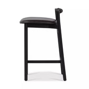 Four Hands Baden Low Back Counter Stool ~ Sonoma Black Leather Seat