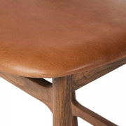 Four Hands Baden Low Back Counter Stool ~ Haven Tobacco Leather Seat