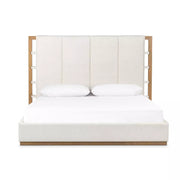 Four Hands Barnett Bed ~ Dover Crescent Performance Fabric King Size Bed