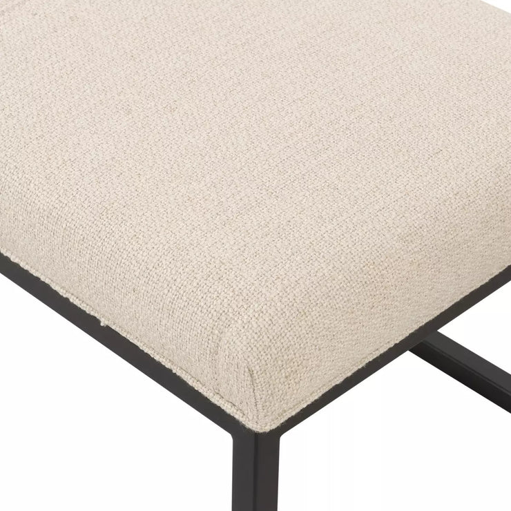Four Hands Beaumont Bench ~ Irving Flax Upholstered Performance Fabric