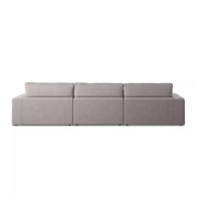 Four Hands Bloor 3-Piece Deep Seating Modular Sectional Sofa ~ Chess Pewter Upholstered Woven Fabric