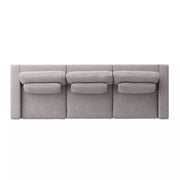 Four Hands Bloor 3-Piece Deep Seating Modular Sectional Sofa ~ Chess Pewter Upholstered Woven Fabric