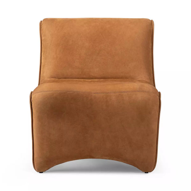 Four Hands Bridgette Chair ~ Nubuck Cognac Top Grain Leather